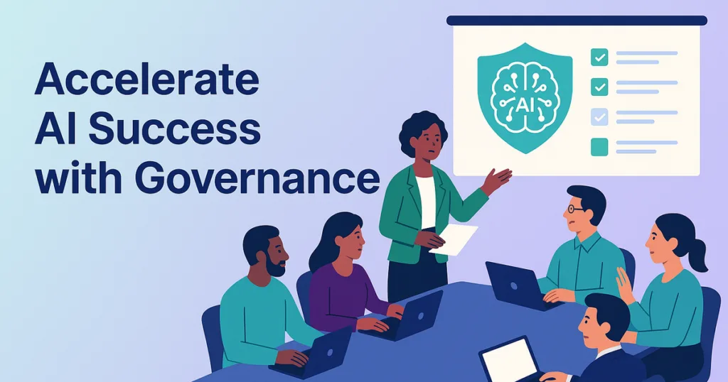 Business council enforces AI governance policies for transforming siloed projects into value-driven, compliant enterprise initiatives.