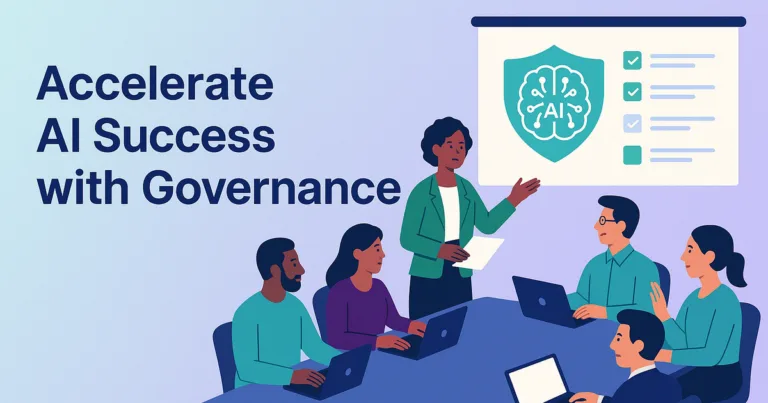 Business council enforces AI governance policies for transforming siloed projects into value-driven, compliant enterprise initiatives.